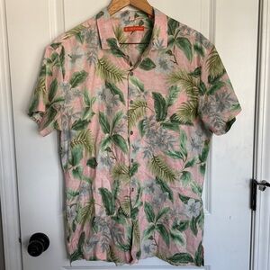 Tori Richard Men's Multi-Color Tropical Floral Short Sleeve Shirt Size L